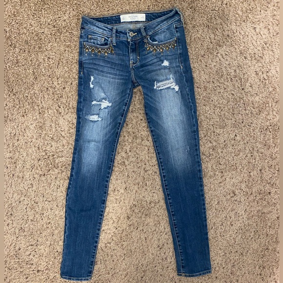 Abercrombie & Fitch Distressed Womens jeans size 0 / W25 - Picture 2 of 15